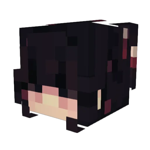 HeDaRen Minecraft avatar head, 3D render
