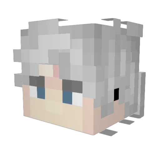 HeDante Minecraft avatar head, 3D render