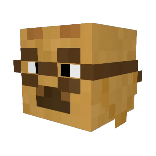 HeDoesItForFree Minecraft avatar head, 3D render
