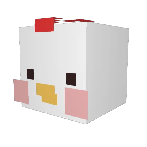 HeHe6326 Minecraft avatar head, 3D render