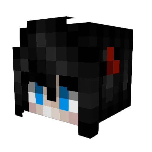 HeIsLucky Minecraft avatar head, 3D render
