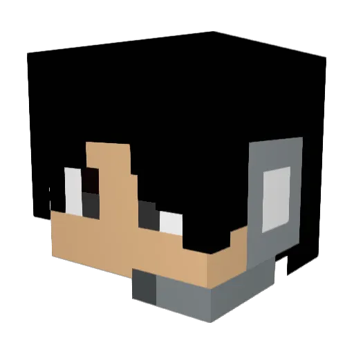 HeJae Minecraft avatar head, 3D render