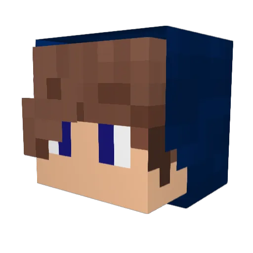 HeLLOfCeen Minecraft avatar head, 3D render