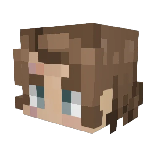 HeLLyWooD Minecraft avatar head, 3D render