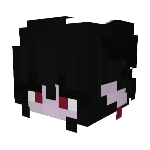 HeLovesRamen Minecraft avatar head, 3D render