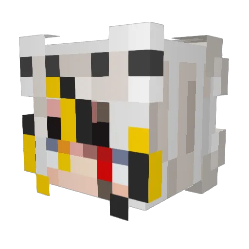 HeQuan1992 Minecraft avatar head, 3D render