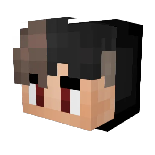 HeReMix Minecraft avatar head, 3D render