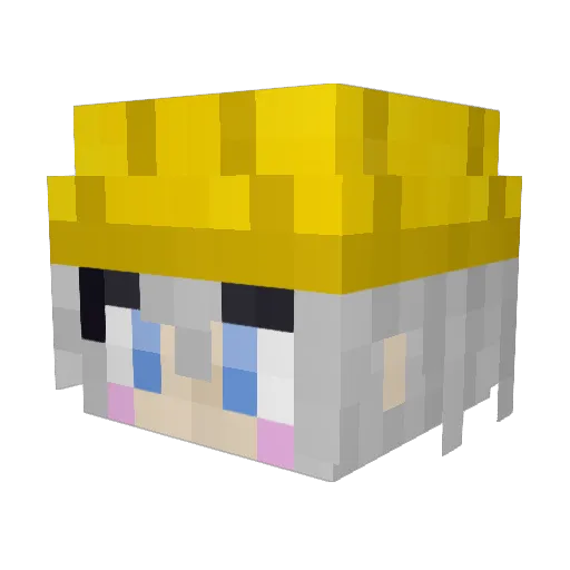 HeRoVu Minecraft avatar head, 3D render