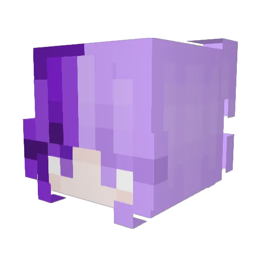HeTaoPai Minecraft avatar head, 3D render