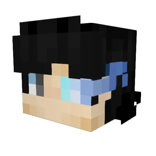 HeThick Minecraft avatar head, 3D render