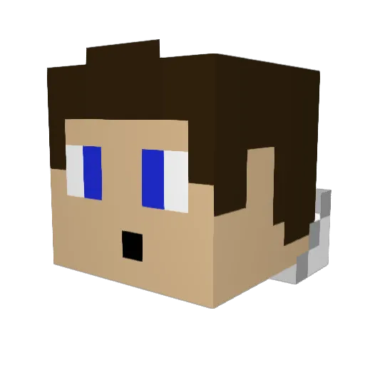 HeWhoSniffs Minecraft avatar head, 3D render