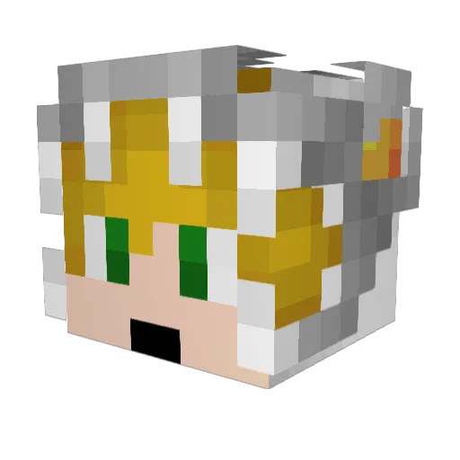 HeXiTCuaLTY Minecraft avatar head, 3D render