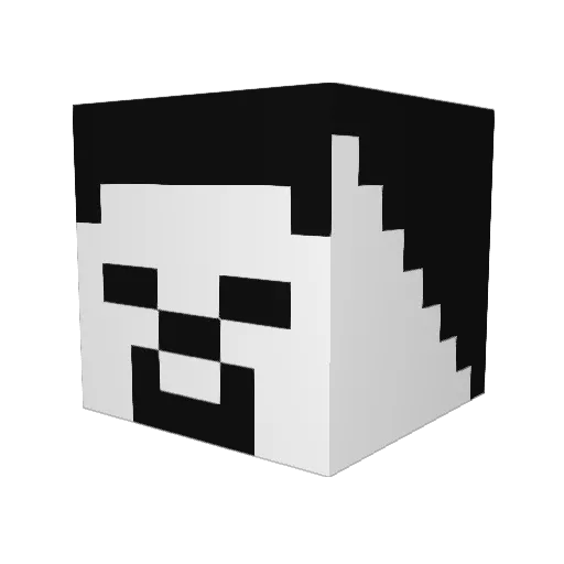 HeYSeNHeLlO Minecraft avatar head, 3D render