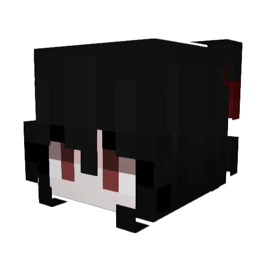 HeYeLL Minecraft avatar head, 3D render