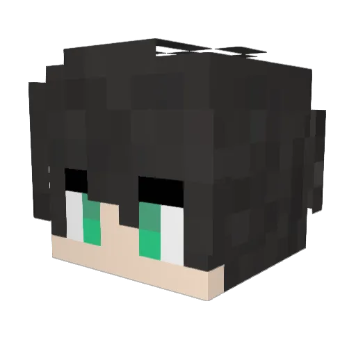 HeYin456 Minecraft avatar head, 3D render