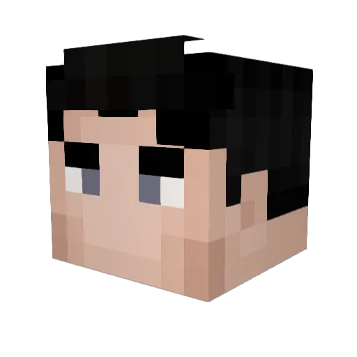 HeYoNia Minecraft avatar head, 3D render