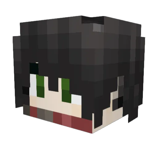 He_Xia Minecraft avatar head, 3D render