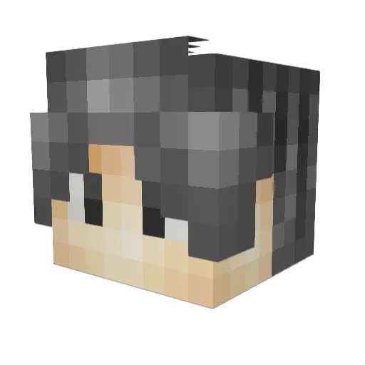 He_Yin Minecraft avatar head, 3D render