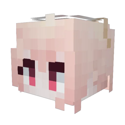 He_ksy Minecraft avatar head, 3D render
