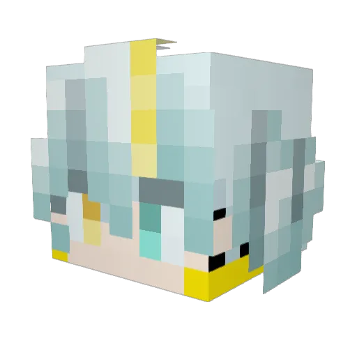 HeaChen Minecraft avatar head, 3D render