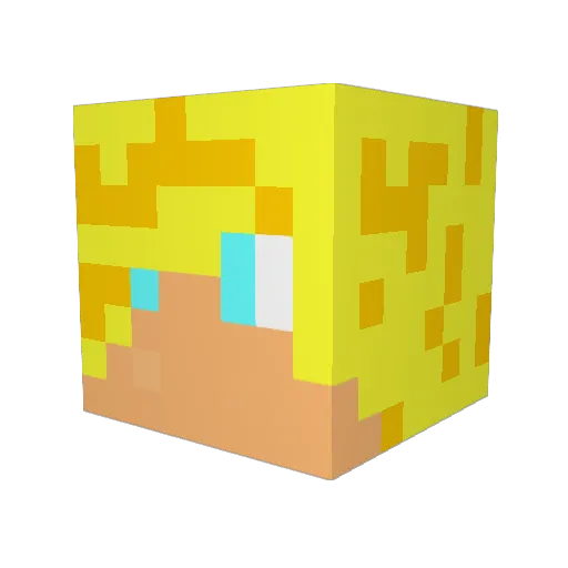 HeaVen3D Minecraft avatar head, 3D render