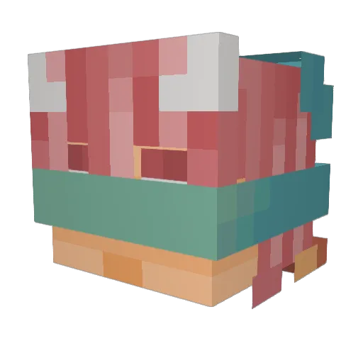 HeadChaser Minecraft avatar head, 3D render
