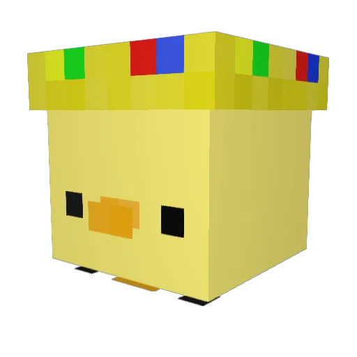 HeadEyesByIDF Minecraft avatar head, 3D render