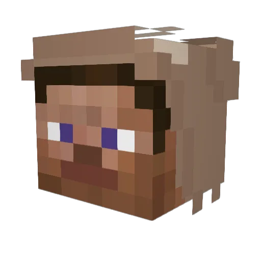 HeadFishy Minecraft avatar head, 3D render