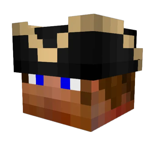 Head_Opener Minecraft avatar head, 3D render