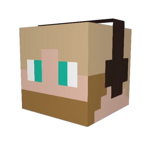 Headache_Online Minecraft avatar head, 3D render