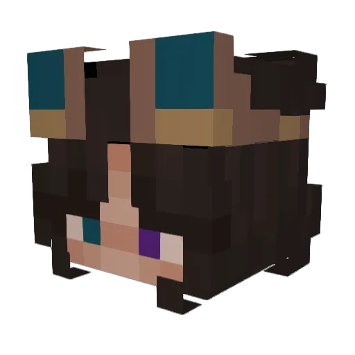 Headdragon Minecraft avatar head, 3D render