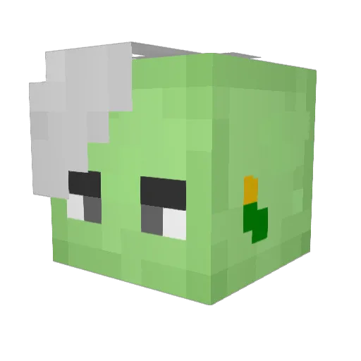 Headjackedjr Minecraft avatar head, 3D render