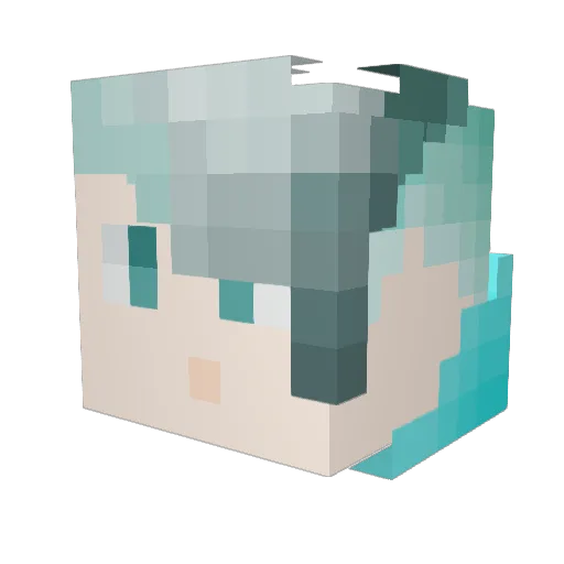 HeadlessOliver Minecraft avatar head, 3D render