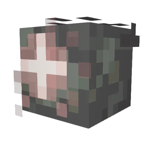 Headless_Light Minecraft avatar head, 3D render