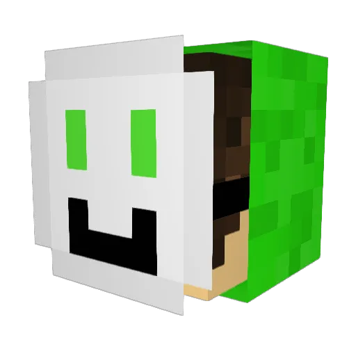 Headless_MC Minecraft avatar head, 3D render