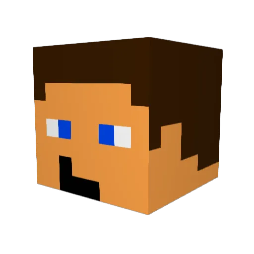 Headmaster1 Minecraft avatar head, 3D render