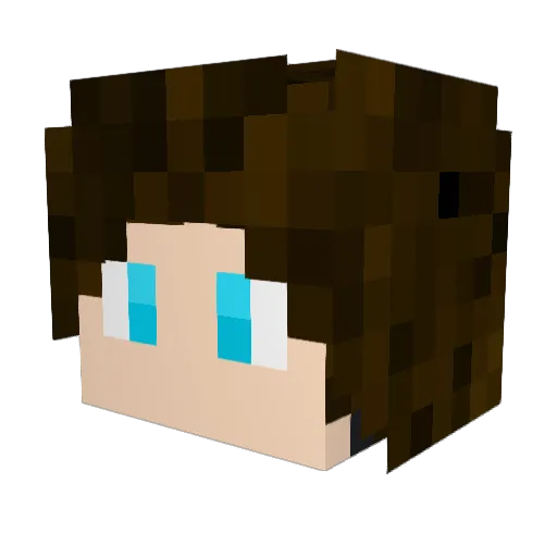 Headmastr Minecraft avatar head, 3D render