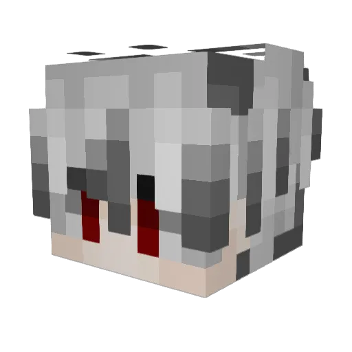 HeadphoneSan Minecraft avatar head, 3D render