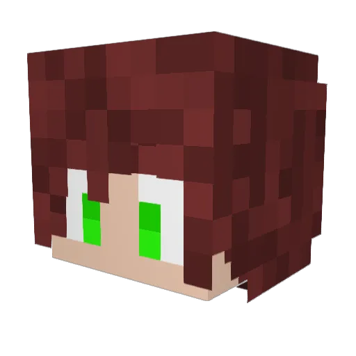 HeadshotFT Minecraft avatar head, 3D render
