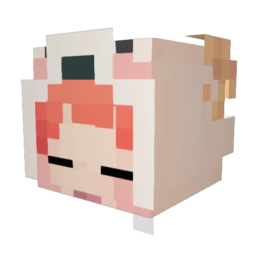 Headsmell Minecraft avatar head, 3D render