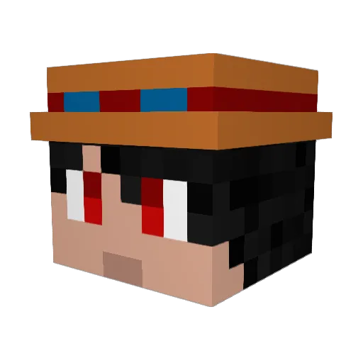 Heal_melo Minecraft avatar head, 3D render