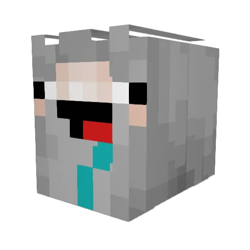 Healadin Minecraft avatar head, 3D render