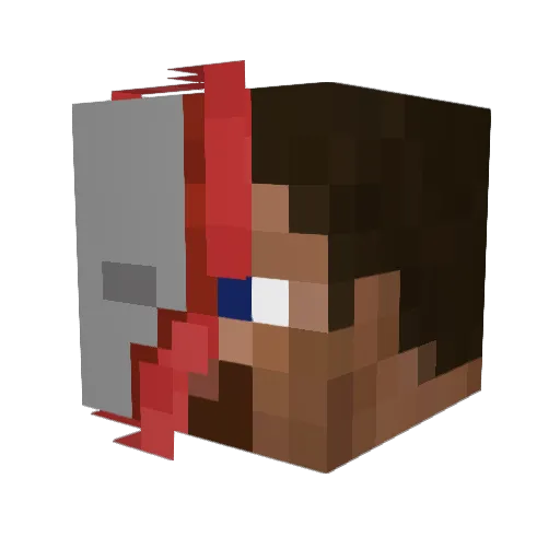 Healedblade Minecraft avatar head, 3D render
