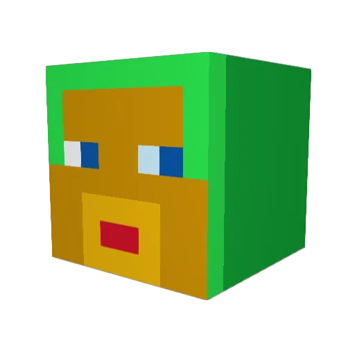 HealthyMaple Minecraft avatar head, 3D render