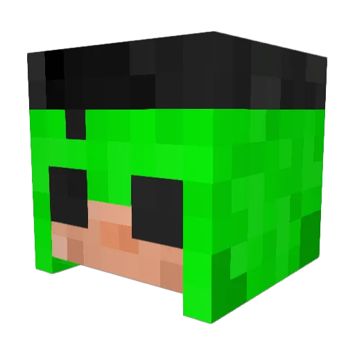 Healthy__Greens Minecraft avatar head, 3D render