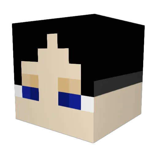 Healtoblood Minecraft avatar head, 3D render