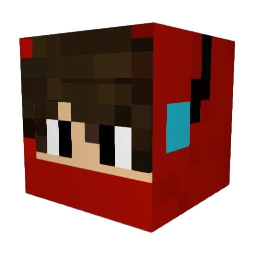 Healzea Minecraft avatar head, 3D render