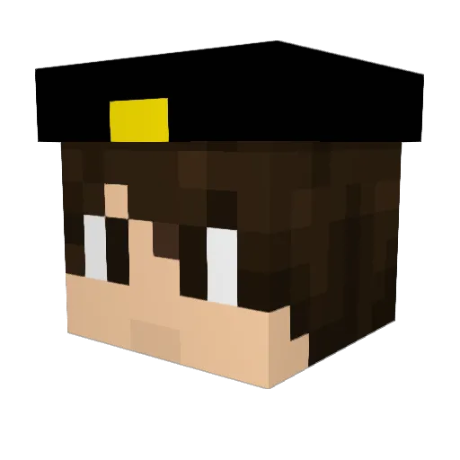 HeanX Minecraft avatar head, 3D render