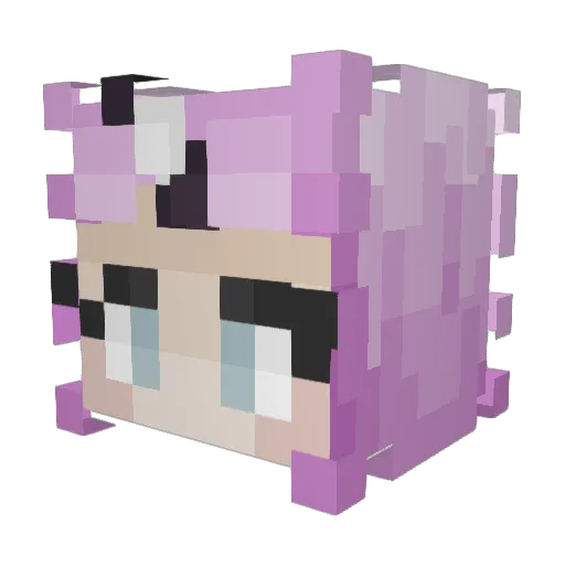 HeaniiMoa Minecraft avatar head, 3D render