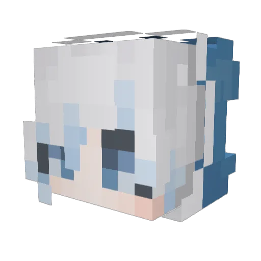 HeaoMax Minecraft avatar head, 3D render